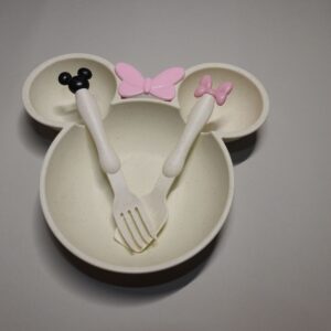Παιδικό πιάτο φαγητού Mickey και Minnie με αυτιά